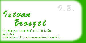 istvan brosztl business card